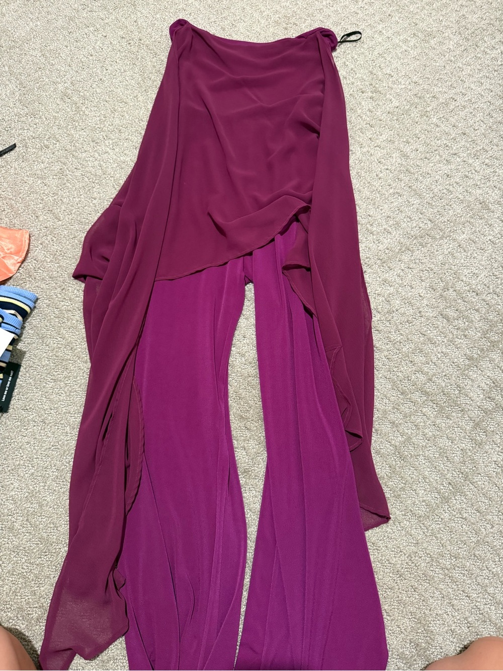 Women’s Magenta Wide-Leg Jumpsuit Pants